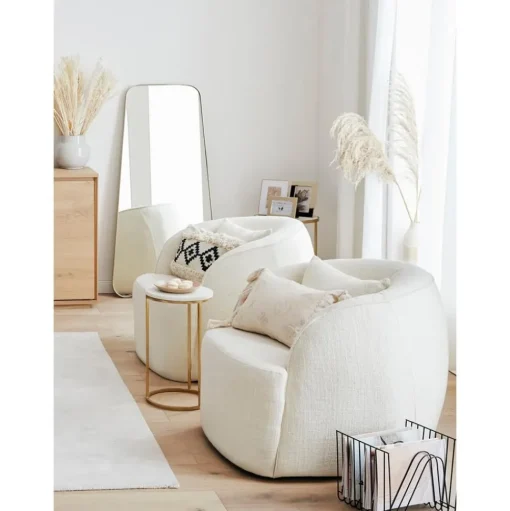 Poltrona In Tessuto Boucle Elodie