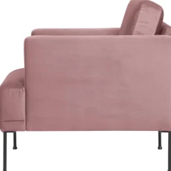 Poltrona In Velluto Con Gambe In Metallo Fluente