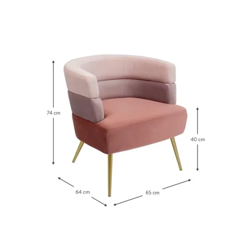 Poltrona In Velluto Di Design Retro Sandwich
