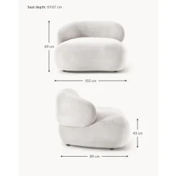 Poltrona Lounge Dalla Forma Curva Alba