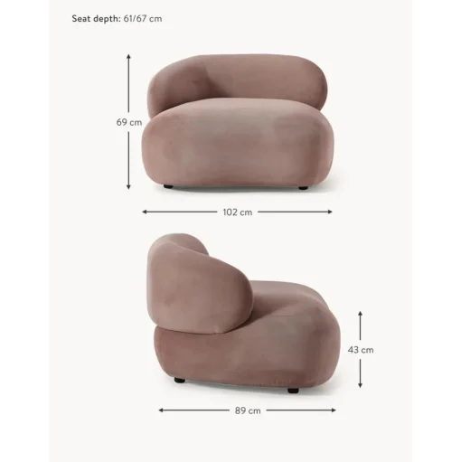 Poltrona Lounge Dalla Forma Curva Alba