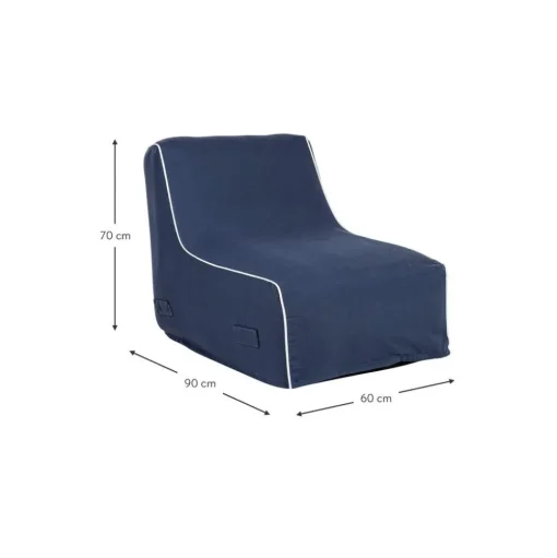 Poltrona Sacco Gonfiabile Da Giardino Color Blu Scuro Rihanna