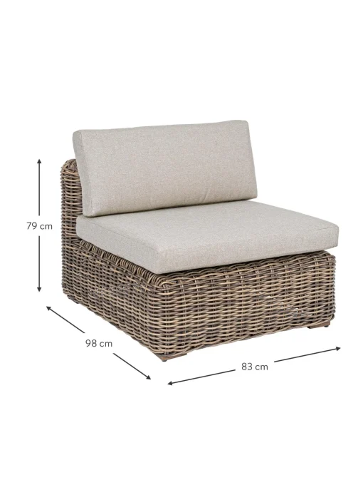 Poltroncina Con Cuscini Color Marrone Chiaro/Beige Coraline