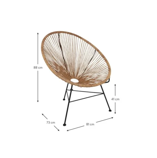 Poltroncina In Materiale Sintetico Intrecciato Bahia