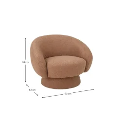 Poltroncina In Tessuto Boucle Ted