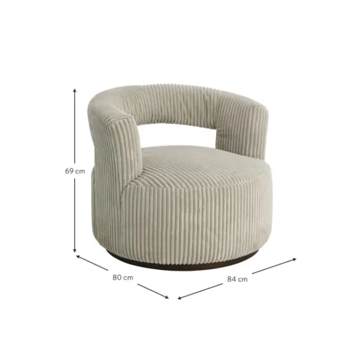 Poltroncina In Velluto A Coste Jona
