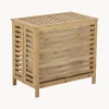 Portabiancheria In Bambu Con Inserto In Tessuto Aden