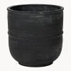 Portavaso Fatto A Mano Superficie Scanalata Ground
