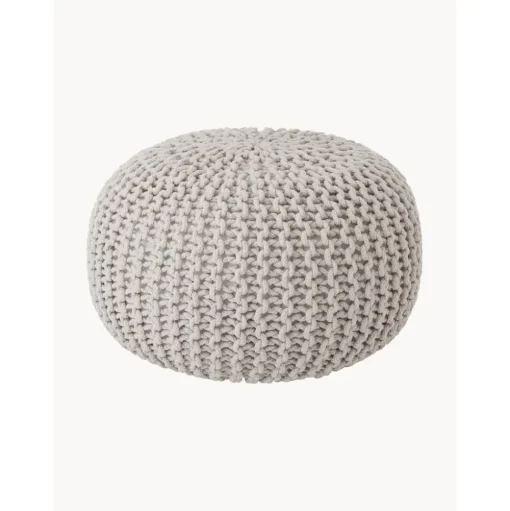 Pouf A Maglia Fatto A Mano Dori