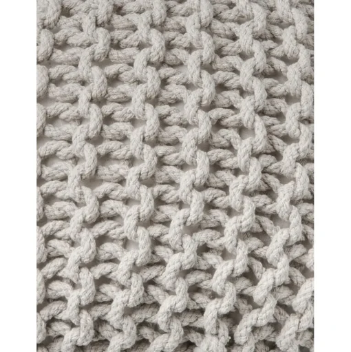 Pouf A Maglia Fatto A Mano Dori