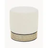 Pouf Beige Con Intreccio Viennese Mara