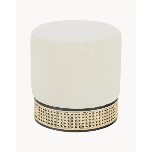 Pouf Beige Con Intreccio Viennese Mara