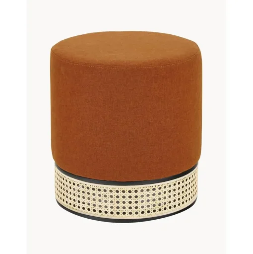 Pouf Color Terracotta Con Intreccio Viennese Mara