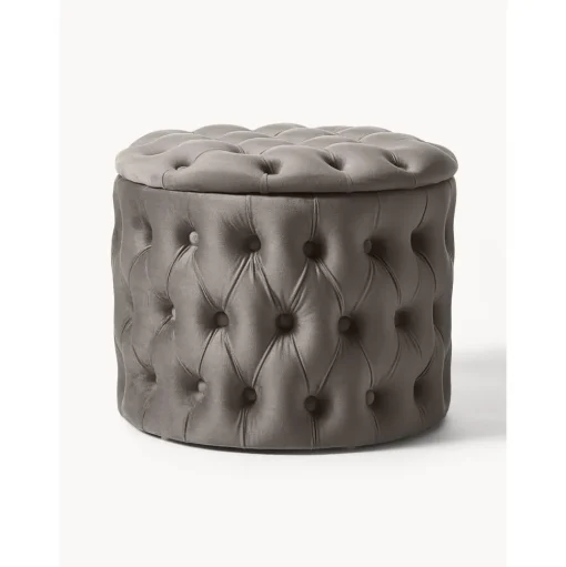 Pouf Contenitore In Velluto Chiara