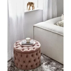 Pouf Contenitore In Velluto Chiara