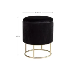 Pouf Contenitore In Velluto Polina
