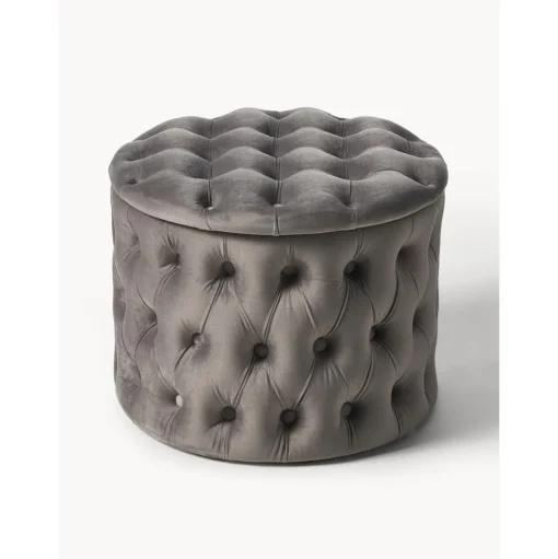 Pouf Contenitore In Velluto Chiara