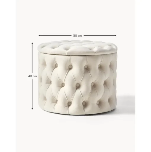 Pouf Contenitore In Velluto Chiara