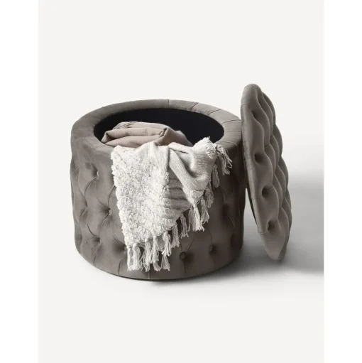 Pouf Contenitore In Velluto Chiara