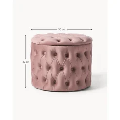 Pouf Contenitore In Velluto Chiara