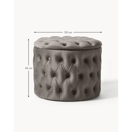 Pouf Contenitore In Velluto Chiara
