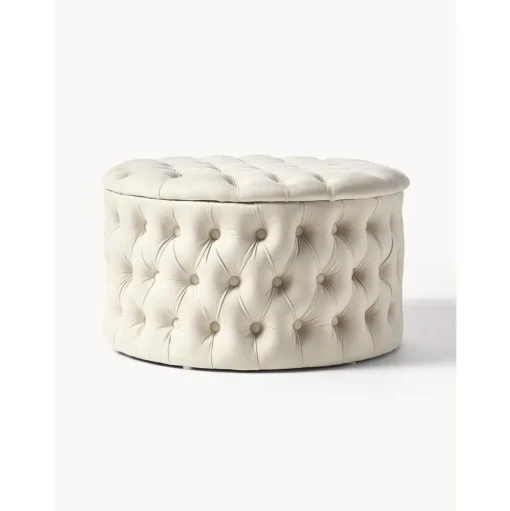 Pouf Contenitore Xl In Velluto Chiara