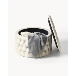 Pouf Contenitore Xl In Velluto Chiara