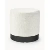 Pouf In Tessuto Boucle Orchid