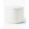 Pouf In Tessuto Teddy Con Vano Contenitore Alida