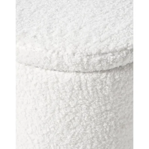 Pouf In Tessuto Teddy Con Vano Contenitore Alida