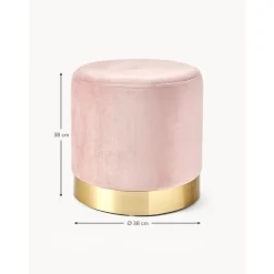 Pouf In Velluto Orchid