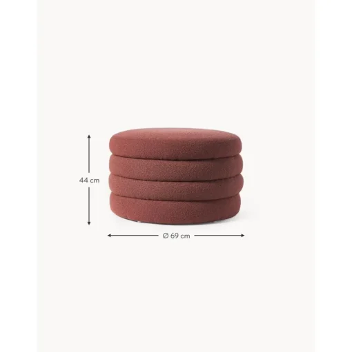 Pouf Xl Contenitore In Boucle Alto