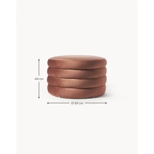 Pouf Xl Contenitore In Velluto Alto