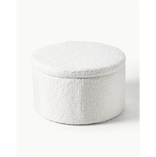 Pouf Xl In Tessuto Teddy Con Vano Contenitore Alida