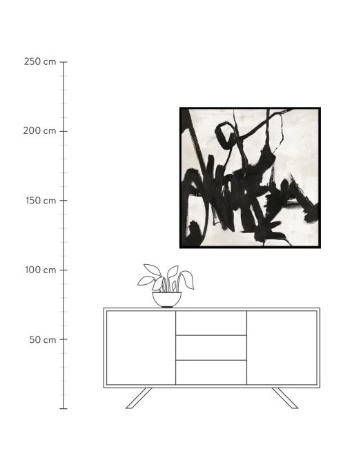 Quadro Dipinto A Mano Con Cornice In Legno Playblack