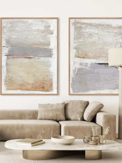 Quadro Dipinto A Mano Con Cornice In Legno Scenario