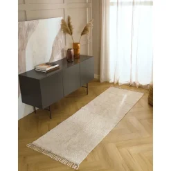 Runner In Cotone Fatto A Mano Con Frange Daya