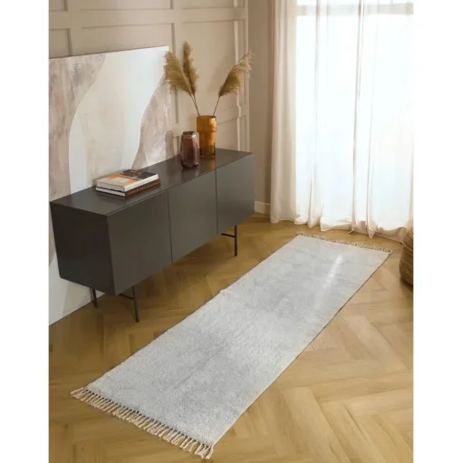 Runner In Cotone Fatto A Mano Con Frange Daya