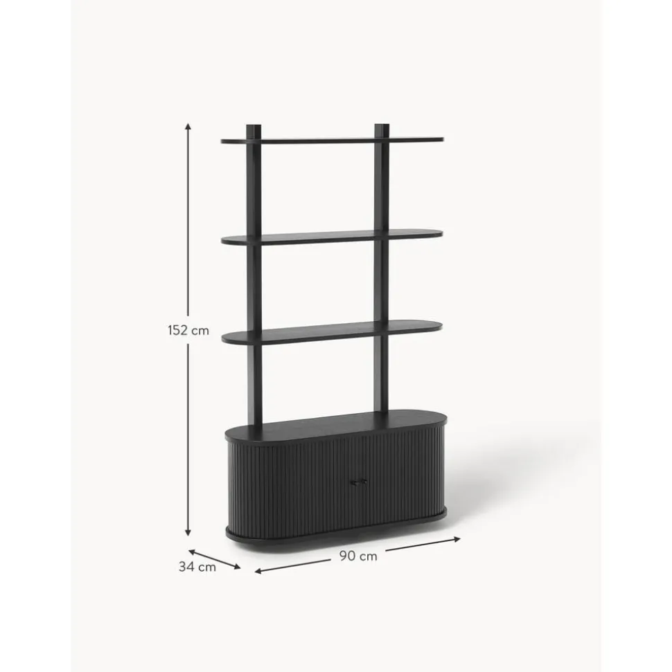 Scaffale Da Parete In Legno Con Frontale Scanalato Calary