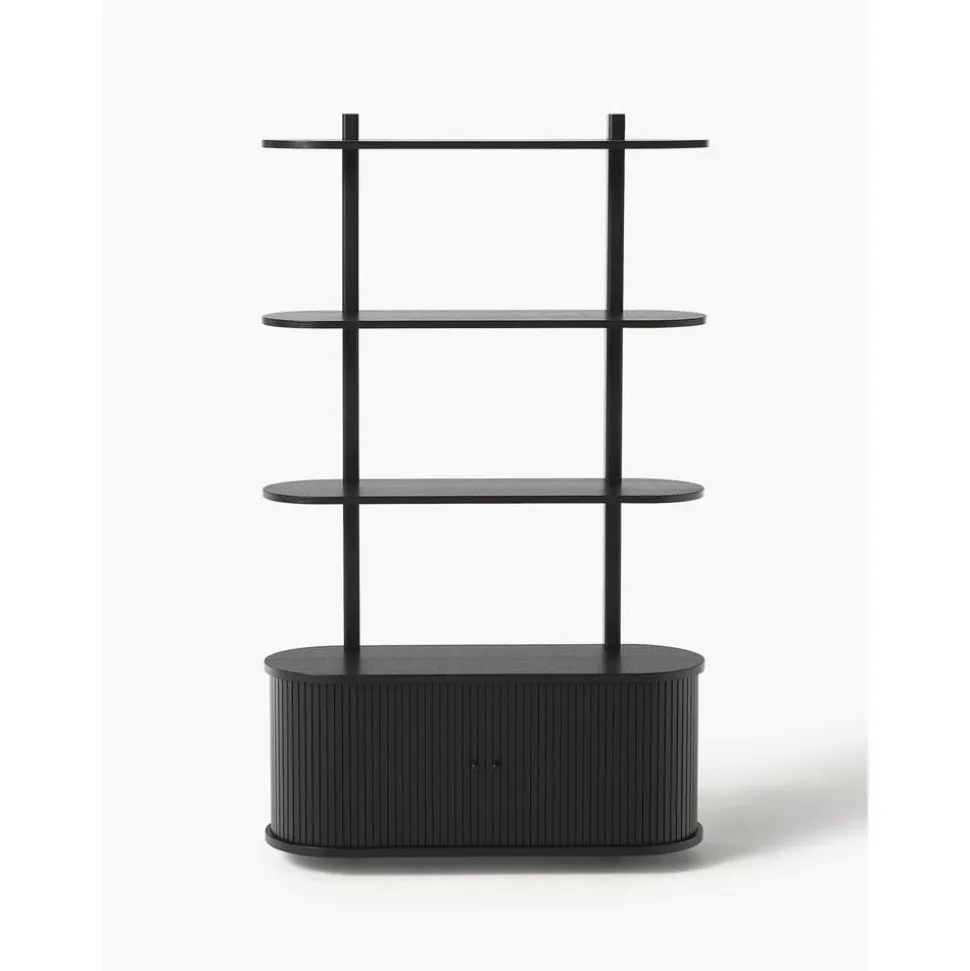 Scaffale Da Parete In Legno Con Frontale Scanalato Calary