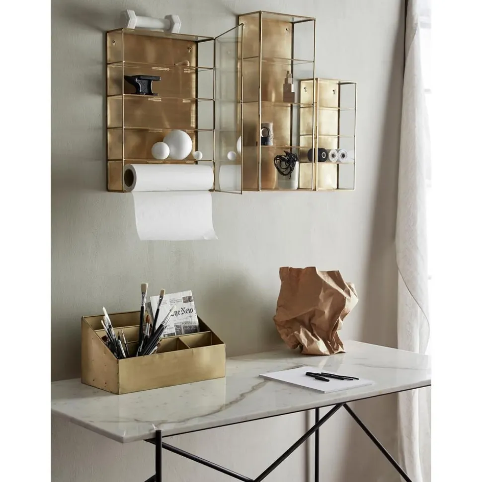 Scaffale Da Parete In Metallo Con Ripiani In Vetro Ada