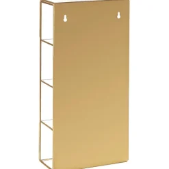 Scaffale Da Parete In Metallo Con Ripiani In Vetro E Anta In Vetro Ada