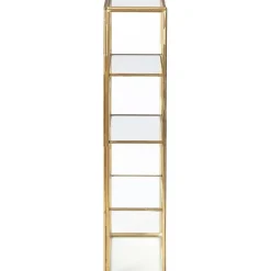 Scaffale Da Parete In Metallo Con Ripiani In Vetro E Anta In Vetro Ada