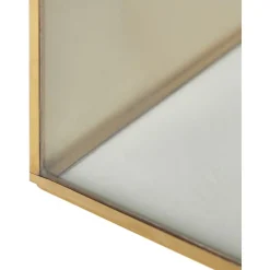 Scaffale Da Parete In Metallo Con Ripiani In Vetro E Anta In Vetro Ada