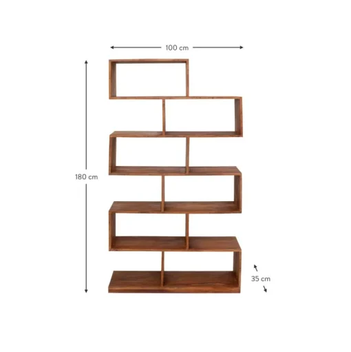 Scaffale In Legno Di Acacia Authentico Zick Zack