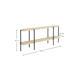 Scaffale In Legno E Metallo Gugge