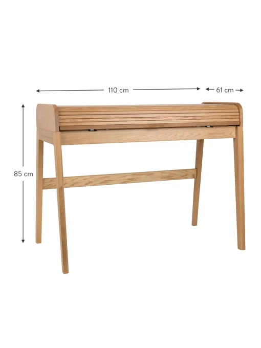 Scrivania In Legno Con Piano Scanalato E Arrotolabile Barbier