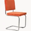 Sedia Cantilever In Velluto A Coste Kink