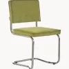 Sedia Cantilever In Velluto A Coste Kink