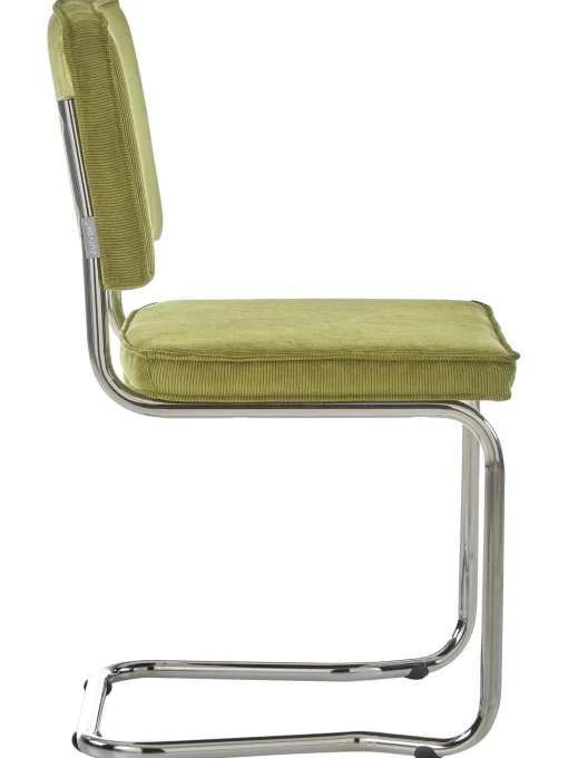 Sedia Cantilever In Velluto A Coste Kink